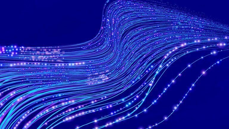 Digital data flow concept illustration