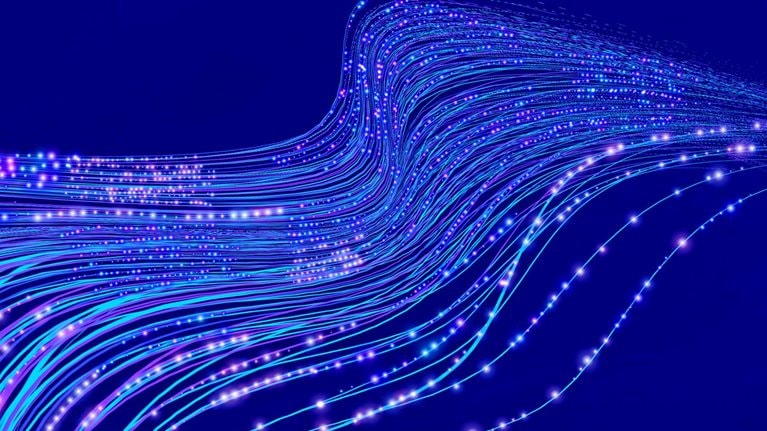 Digital data flow concept illustration