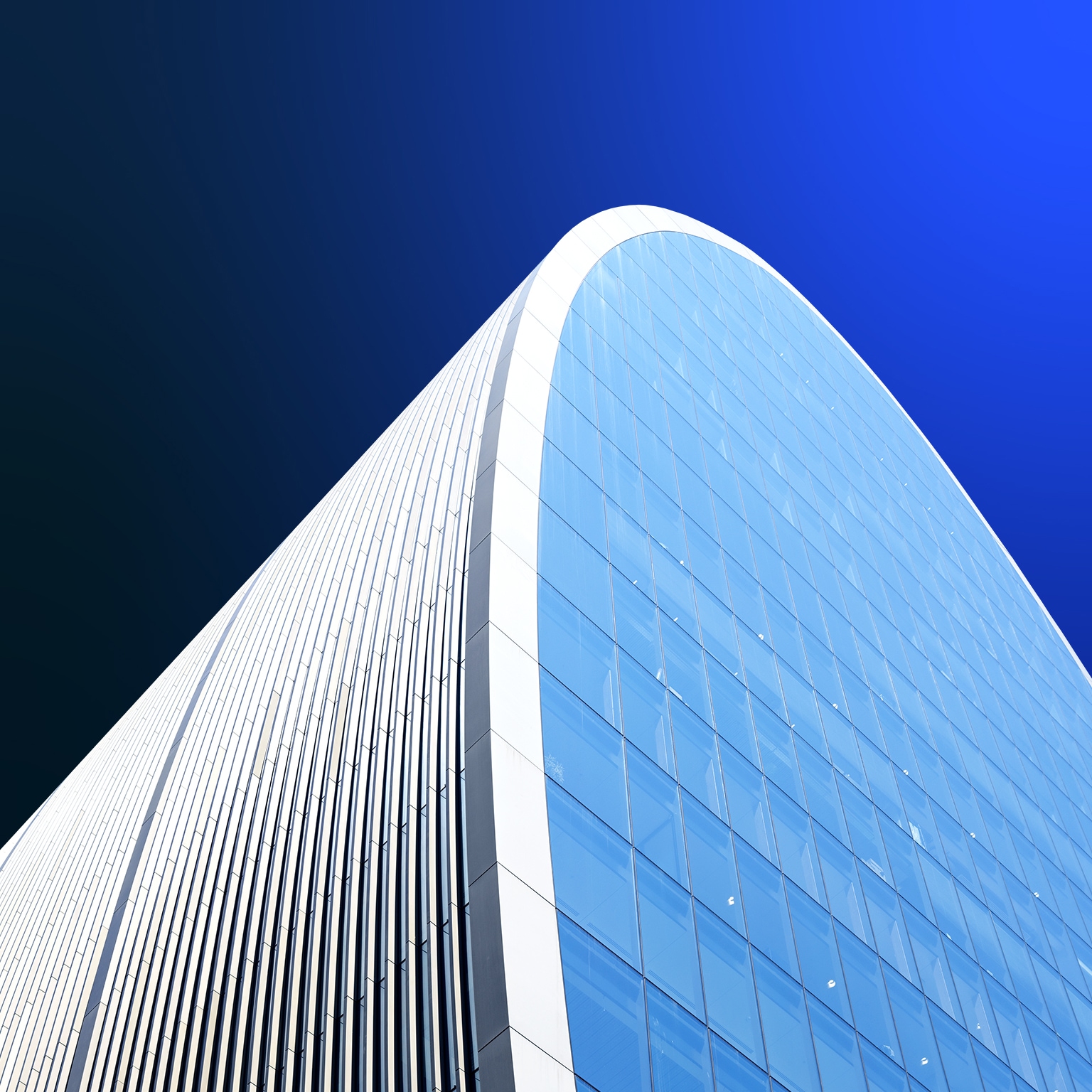 Exterior of modern financial building in City of London