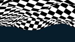 Wavy chess board. Chessboard concept. Wave distortion effect. Vector illustration. - stock illustration