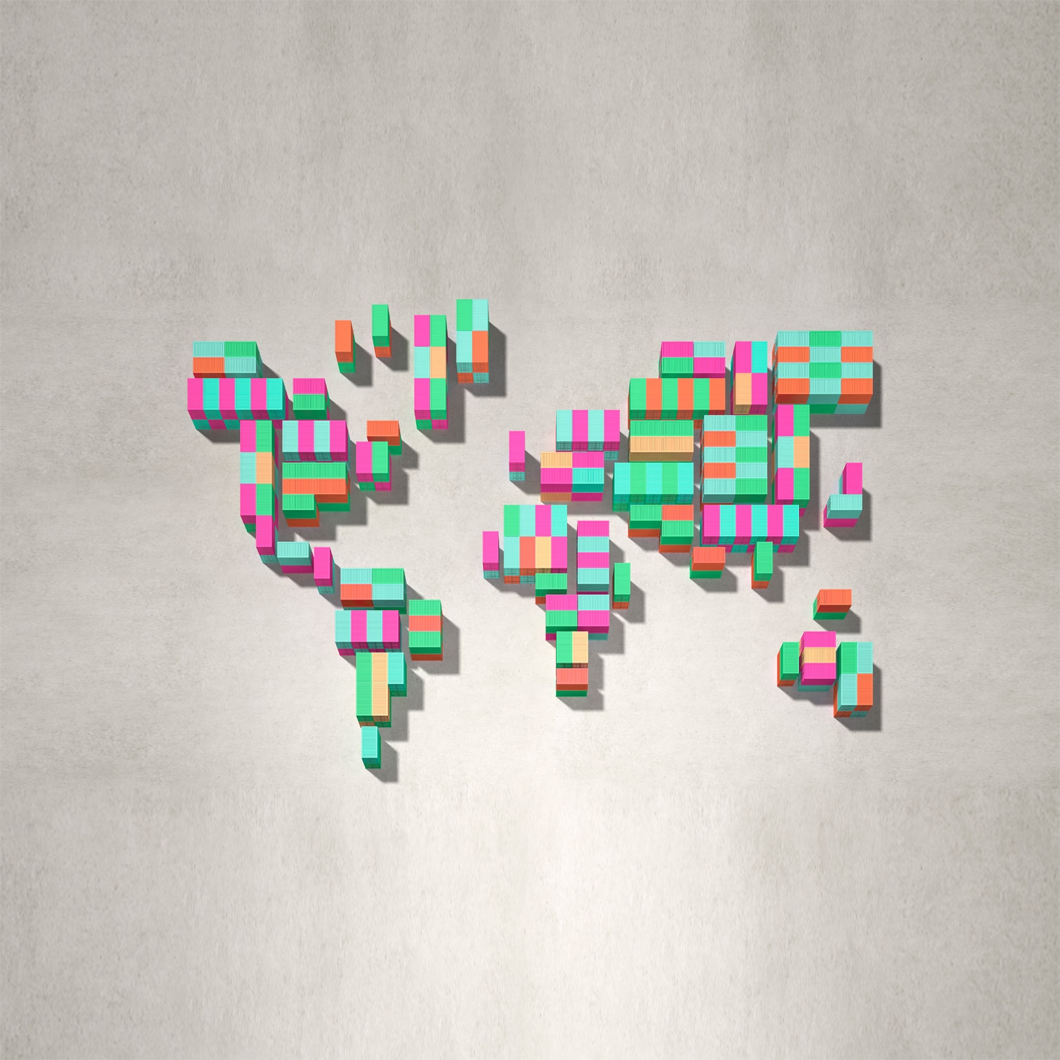 illustration leggo map of world