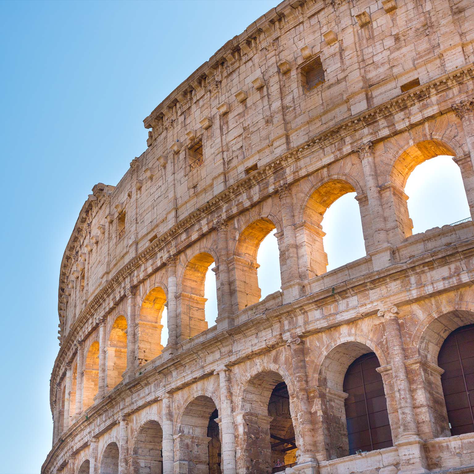  Close up shot of Colosseum, Rome