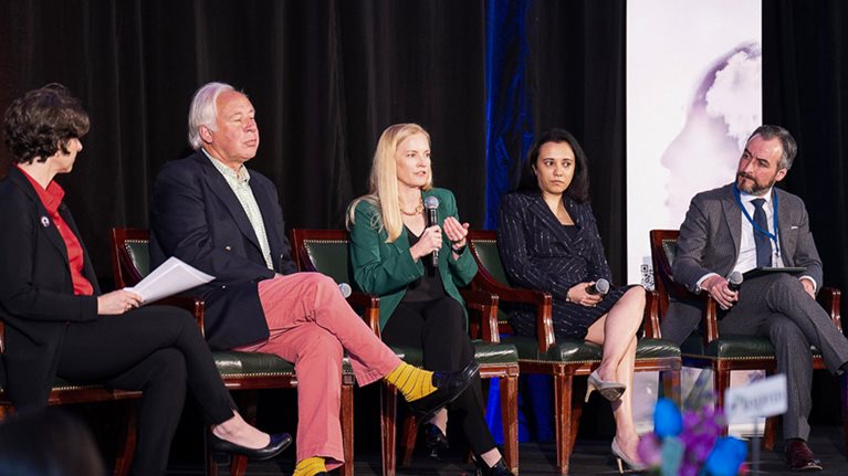 Panel discussion at the J.P. Morgan Healthcare Conference, an event where leaders discuss industry trends and innovations.