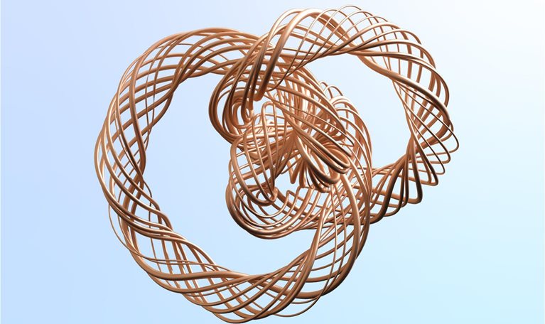 Abstract twisted looped shapes