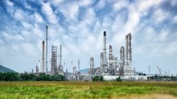 Oil refinery - stock photo