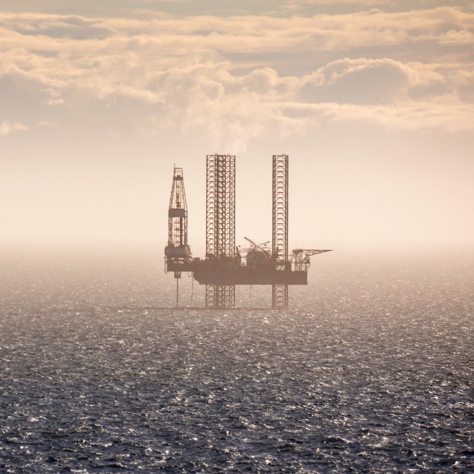 Oil Rig, Alaska - stock photo
