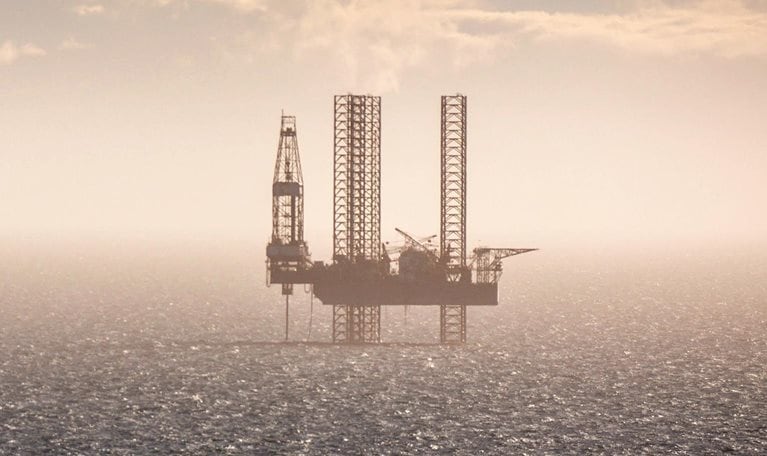 Oil Rig, Alaska - stock photo