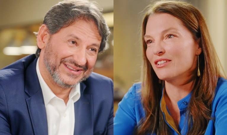 Suzano CEO Beto Abreu responding to interview questions
