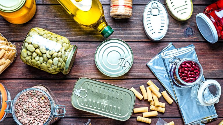 Packaging materials and containers for food materials