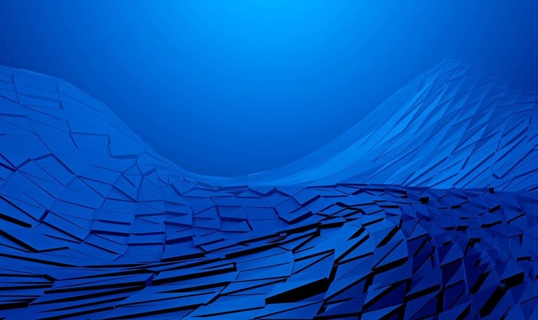 A wavy blue abstract geometrical background