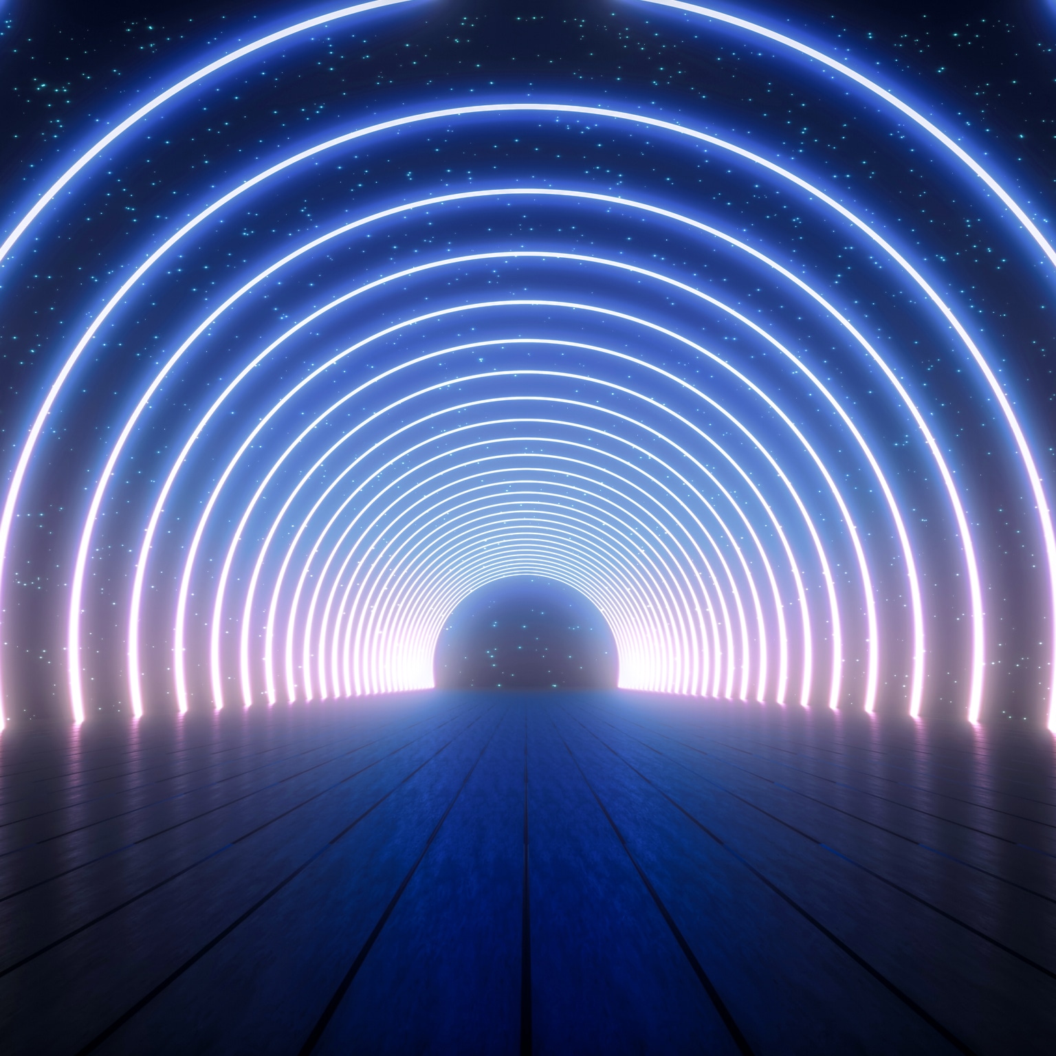 Empty futuristic corridor