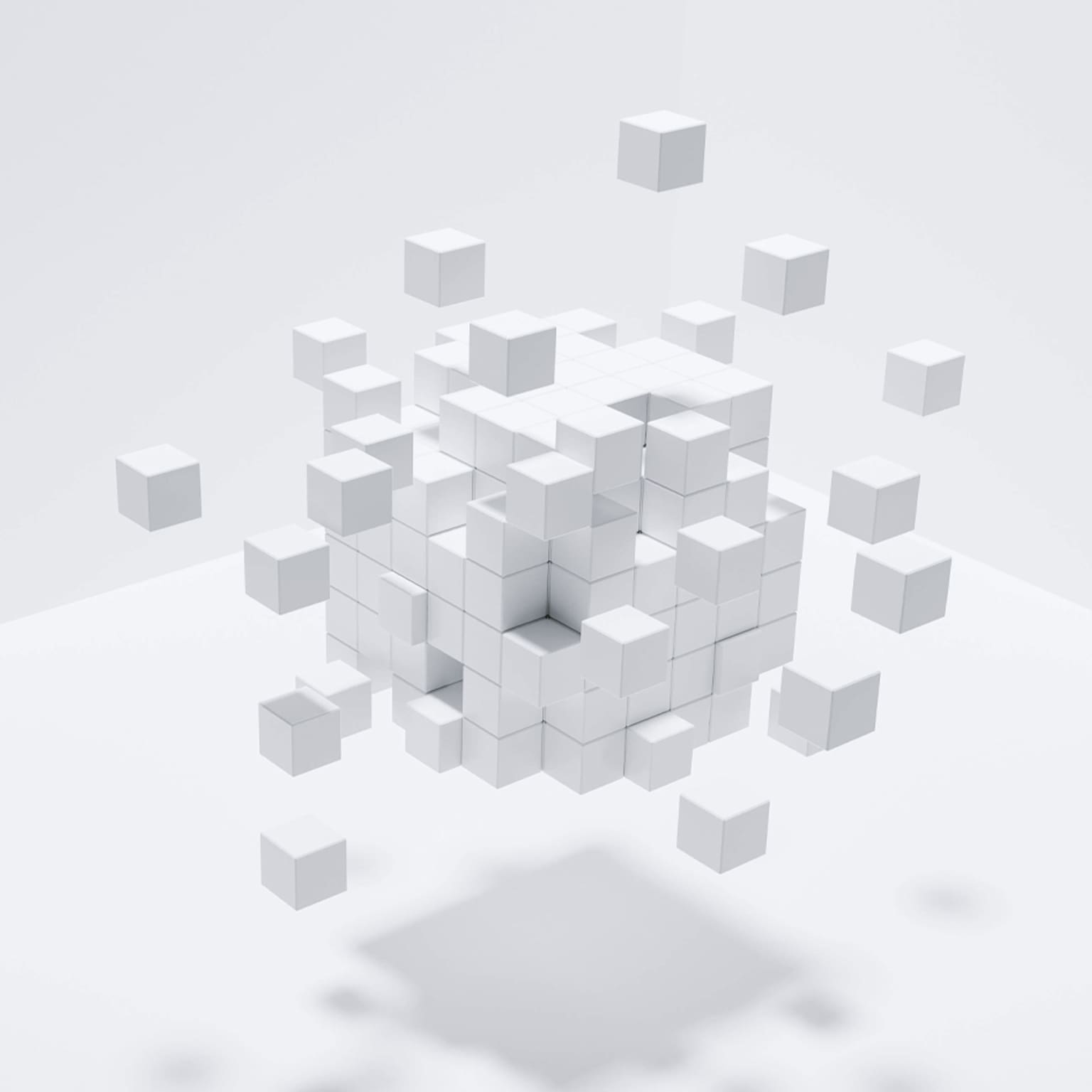 Floating cubes