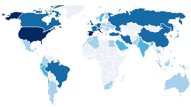 The global spread of COVID-19