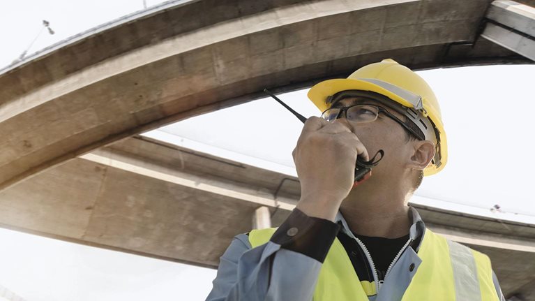 Road engineer - stock photo