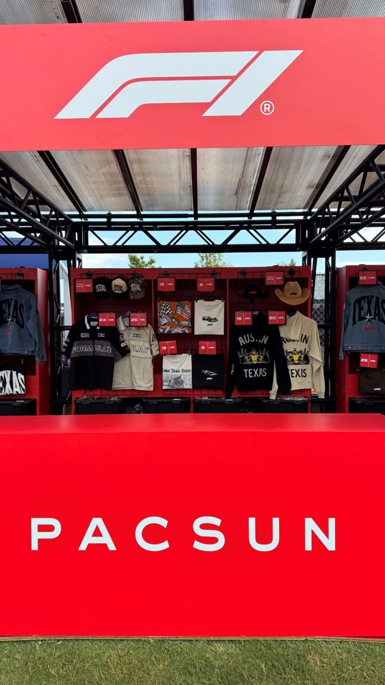 Pacsun's partnership with Formula One is a "unique blend of sport and fashion," says CEO Brieane Olson. Photo courtesy of Pacsun.