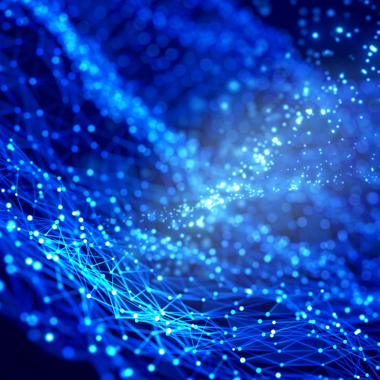 Abstract image of the moment data connection to a huge network.