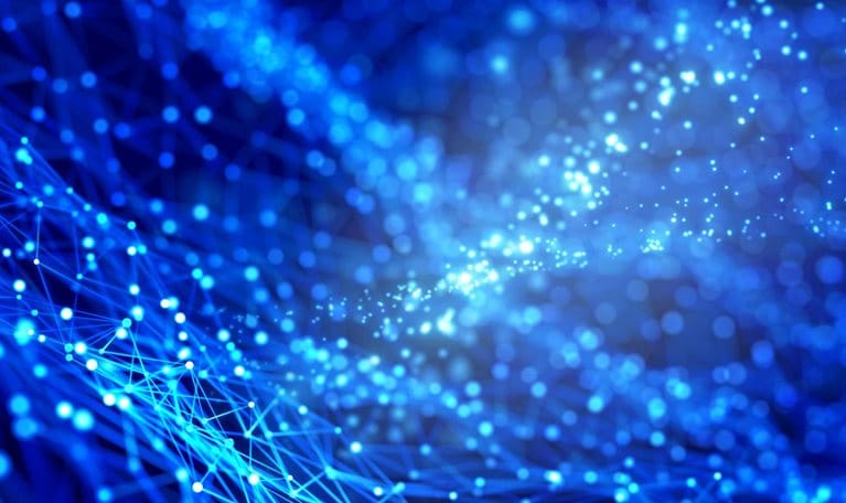 Abstract image of the moment data connection to a huge network.