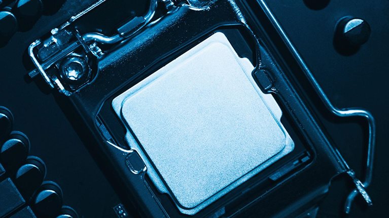 Computer chip with circuit board