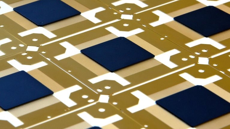 Rows of unfinished computer chips