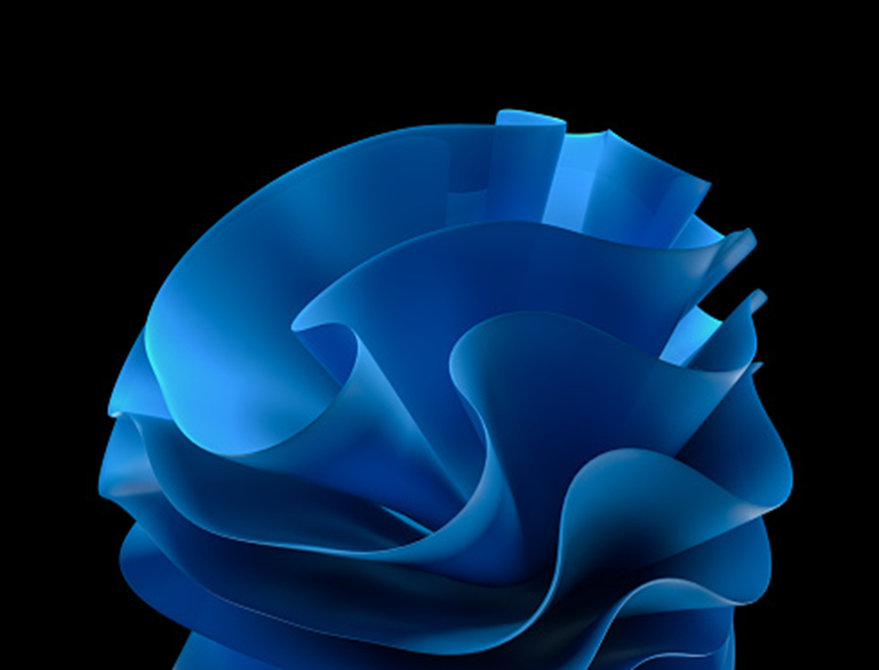 Blue waves flowering upward