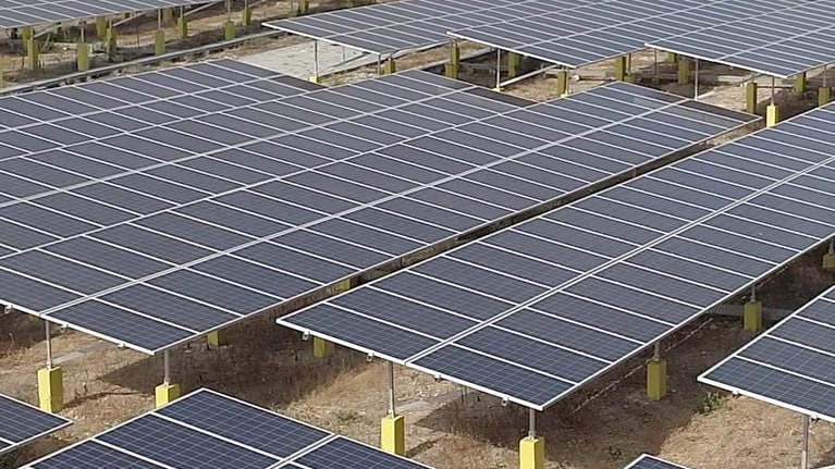 Sumba Solar Panel. - stock video