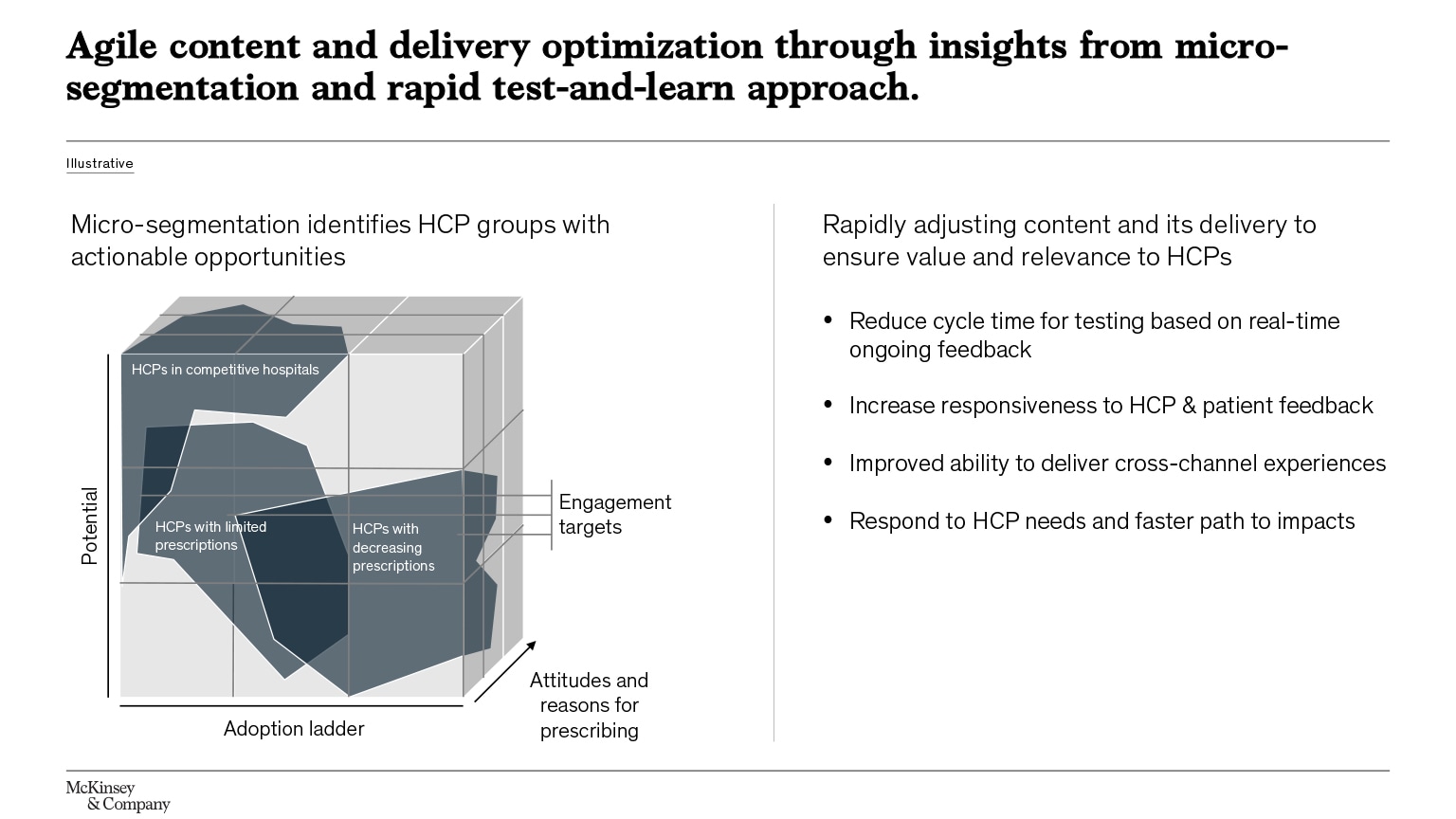 Agile content and delivery optimization—content personalization at the HCP level, building on insights from HCP micro-segmentation and predictive modeling