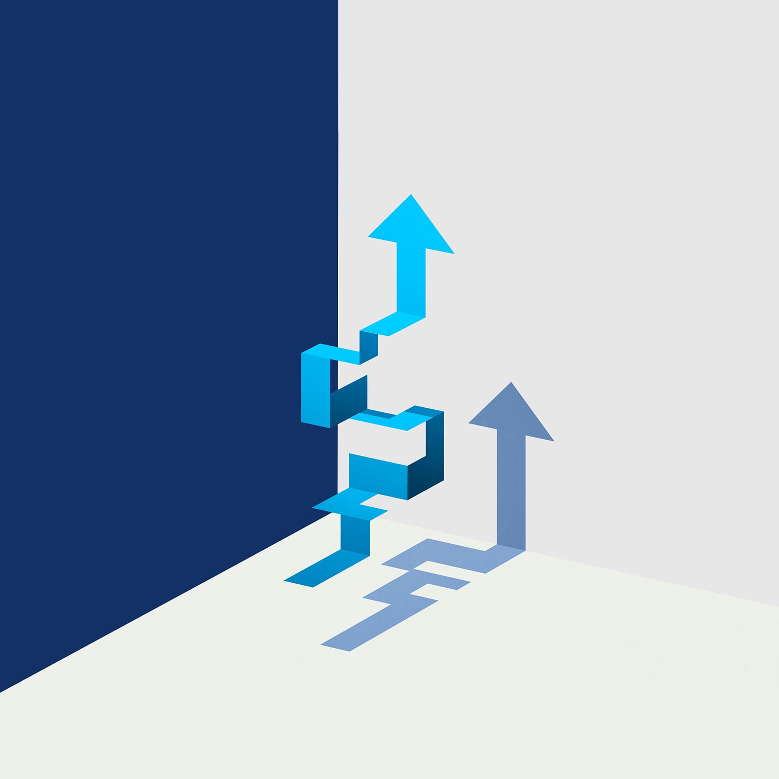 Bent arrow pointing upwards