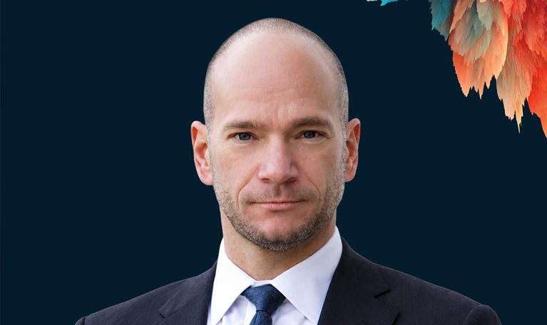 A headshot of Andrew McAfee against the Century of Plenty branding cover.