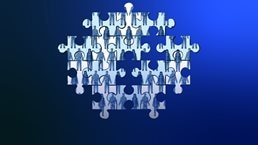 A puzzle consisting of various pieces featuring images of individuals dressed in professional attire. A few pieces are absent, resulting in an unfinished puzzle.