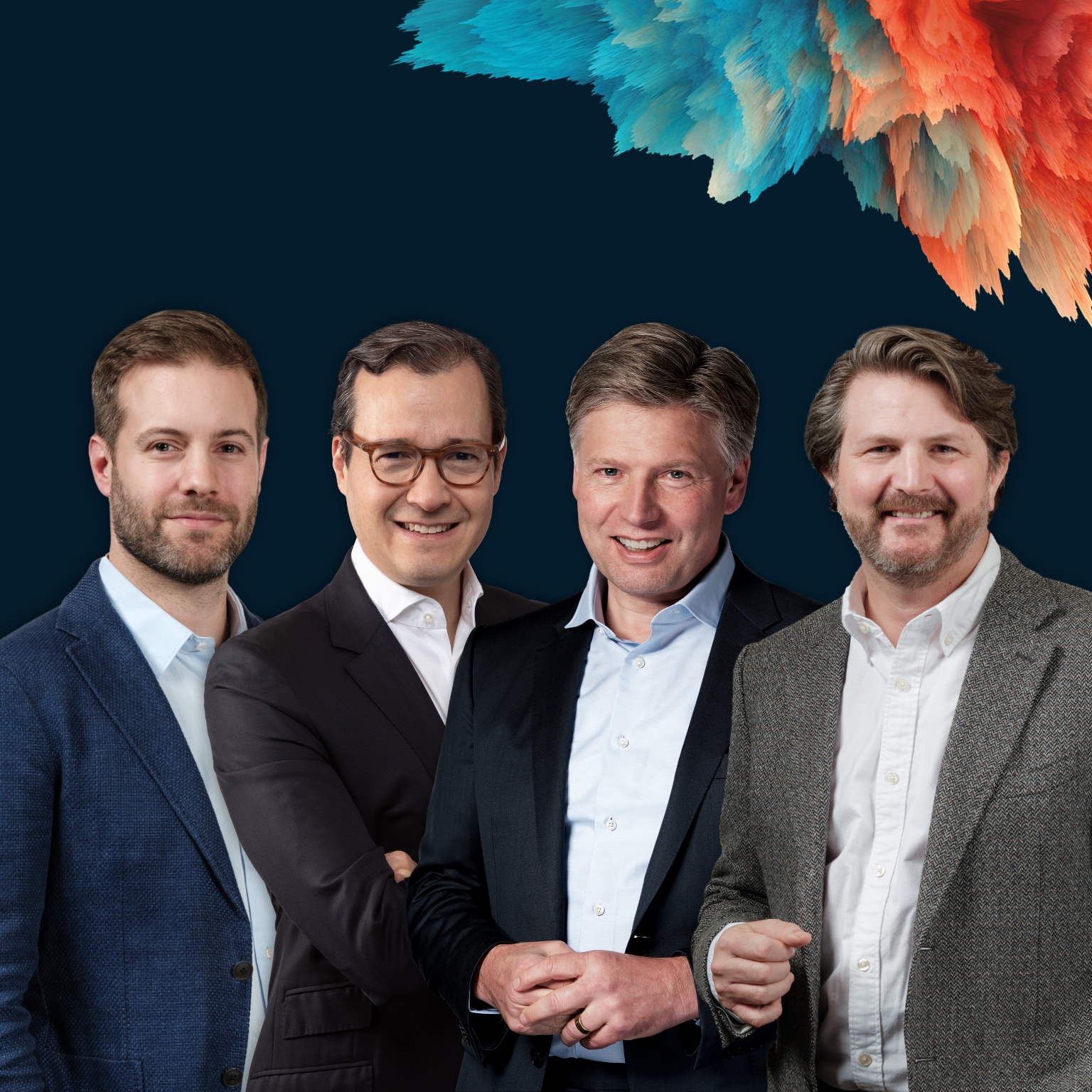 The image features a few authors of the McKinsey Global Institute book titled "A Century of Plenty: A Story of Progress for Generations to Come." This includes Marc Canal, Nick Leung, Sven Smit, and Chris Bradley.