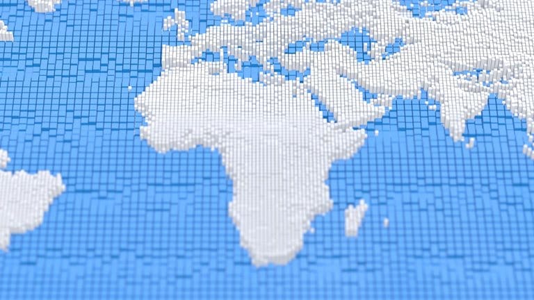 Pixel global earth map