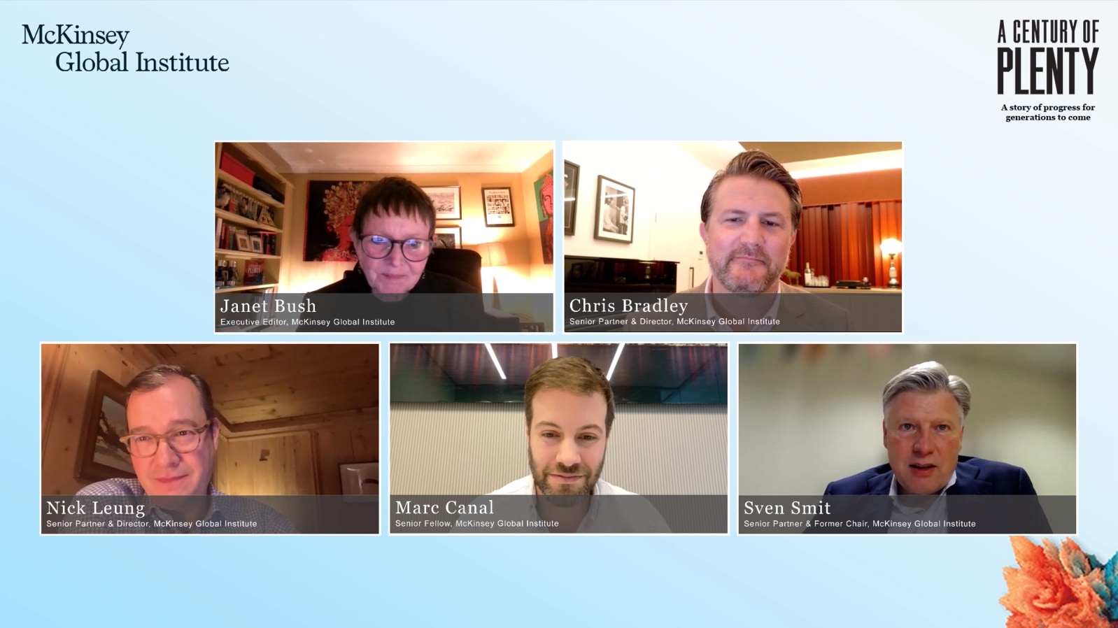 Century of Plenty Janet Bush, Chris Bradley, Nick Leung, Marc Canal, Sven Smit