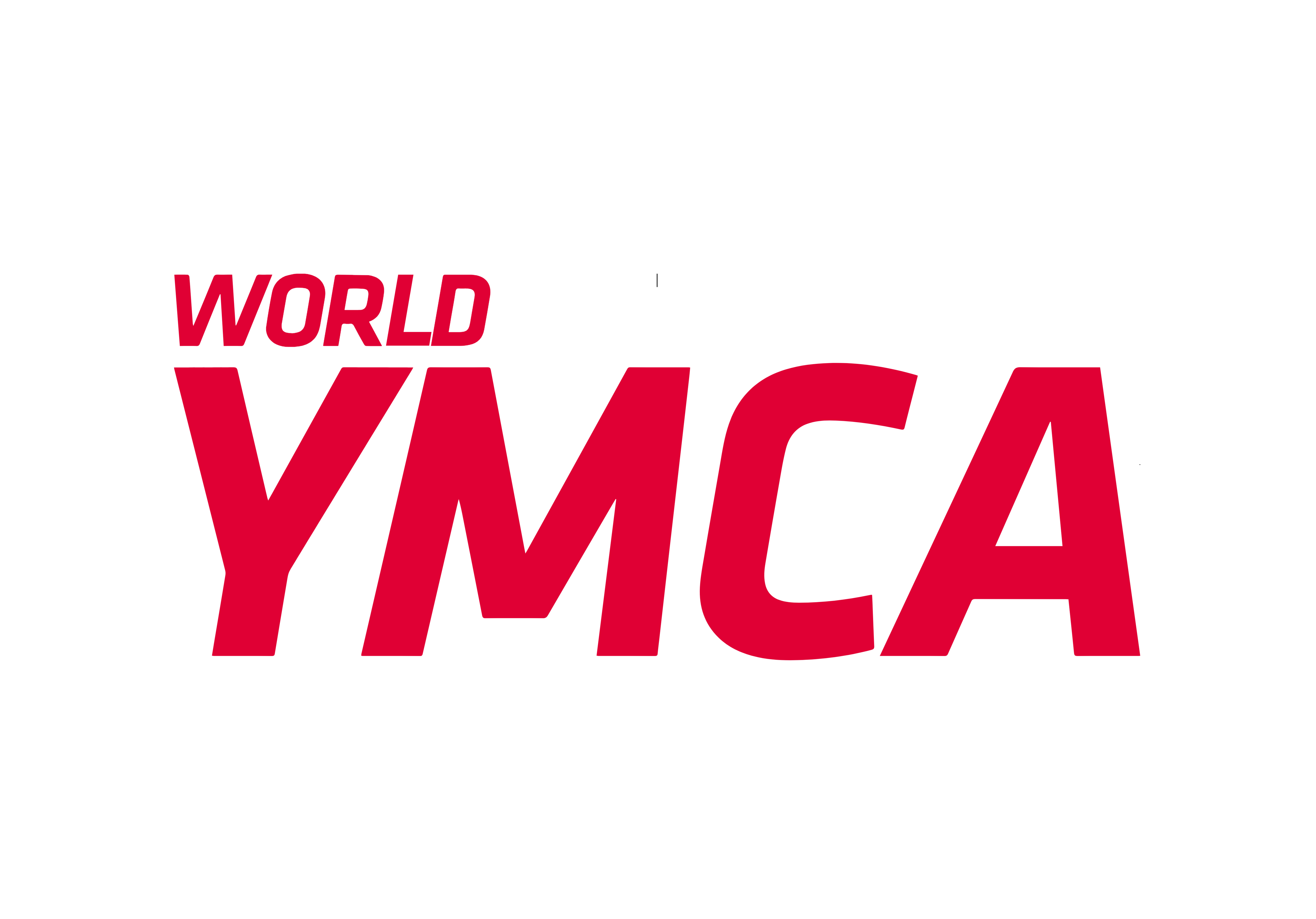World YMCA logo in red font color