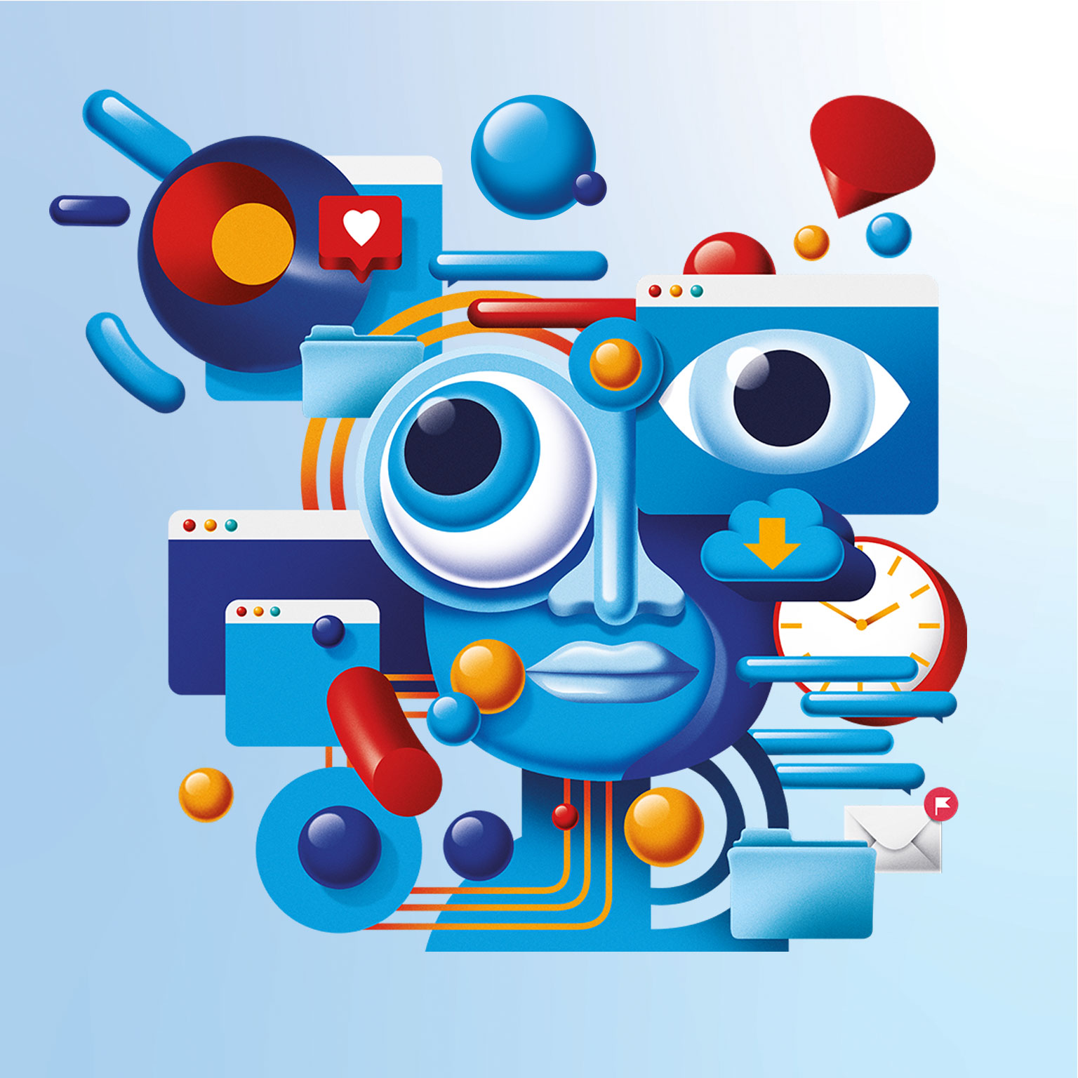 McKinsey Quarterly Cover for Vol. 59, No. 4 - Abstract art of a face 