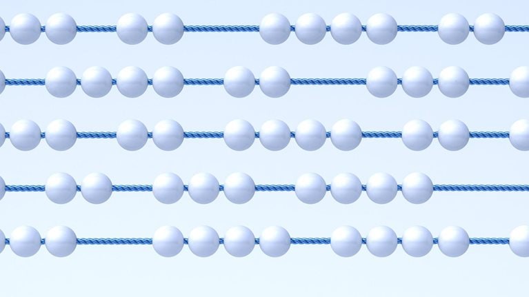 Image of an abacus on light-blue background